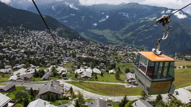 Le télécabine de Verbier [KEYSTONE/Jean-Christophe Bott]