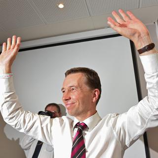 A peine évincé de la direction de l'AfD, Bernd Lucke, 52 ans, crée un nouveau parti politique en Allemagne, l'Afta, "l'Alliance pour le progrès et le renouveau". [Keystone - UWE ZUCCH]