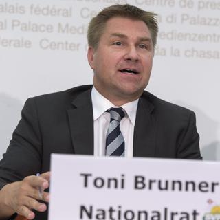 Le président de l'UDC Toni Brunner. [Keystone - Lukas Lehmann]