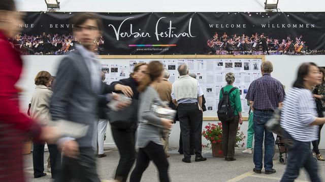 Le Verbier Festival se déroule du 17 juillet au 2 août 2015. [Keystone - Jean-Christophe Bott]