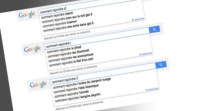 Certaines suggestions ont été éliminées du moteur de recherche dans sa version anglophone, mais pas encore dans la version française. [Google]