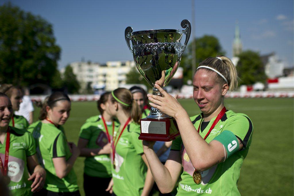 Caroline Abbé affiche deux Coupes de Suisse gagnées avec Yverdon à son palmarès. [KEYSTONE - Ennio Leanza]