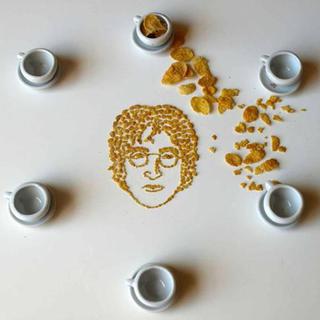 Le portrait de John Lennon en mode "cornflakes". [DR]