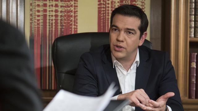 Le Premier ministre grec Alexis Tsipras s'est expliqué à la télévision publique greque ERT. [Prime minister office/Andrea Bonetti]