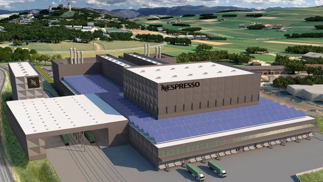 Image de synthèse du centre de production Nestlé à Romont. [Elysium Sàrl]