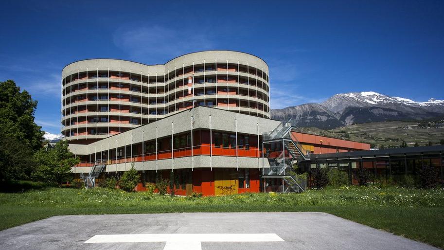 Le site sédunois du Centre hospitalier du Valais Romand (CHVR). [Keystone - Olivier maire]