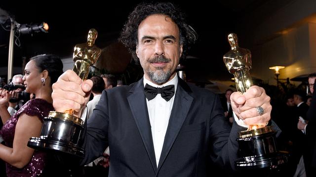 Alejandro Gonzalez Inarritu, grand vainqueur de la 87e cérémonie des Oscars. [Getty Images / AFP - Kevork Djansezian]