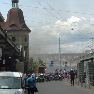 L'incendie s'est déclaré tout près de la gare de Lausanne.