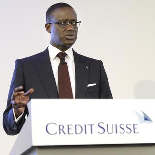 Tidjane Thiam, CEO de Credit Suisse, le 21 octobre 2015 à Zurich. [Keystone - Walter Bieri]