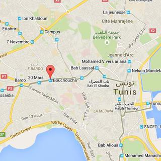 La caserne Bouchoucha se situe dans le quartier du Bardo Tunis. [Google Maps]