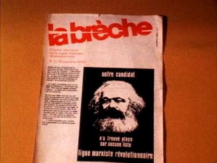 Marx, candidat de la Ligue marxiste révolutionnaire. [RTS]