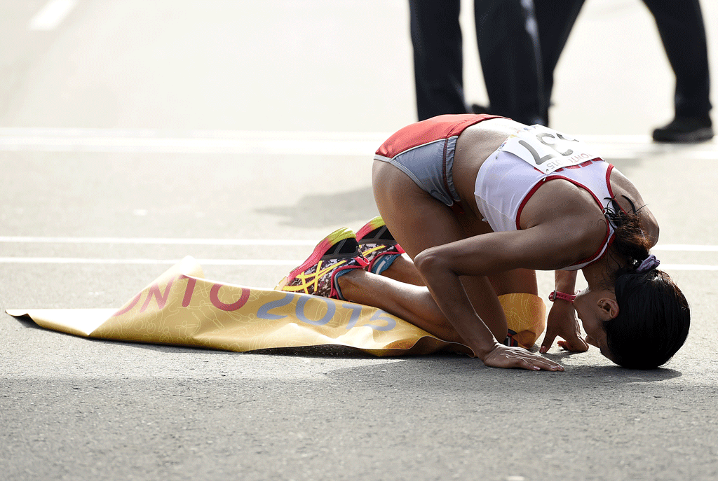 La coureuse péruvienne Gladys Tejeda. [Reuters - John David Mercer]