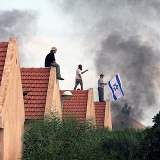 Incendie dans la bande de Gaza. [EPA/Keystone - Jim Hollander]