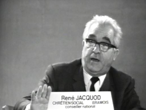 Le conseiller national René Jacquod en 1967 [RTS]