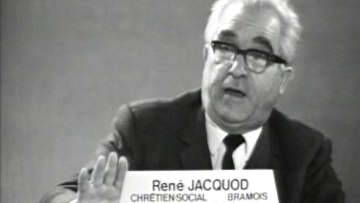 Le conseiller national René Jacquod en 1967 [RTS]