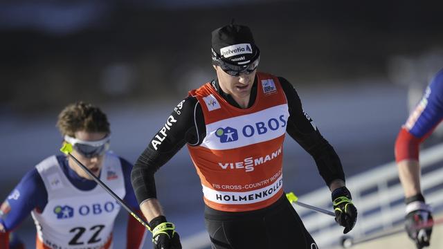 Dario Cologna a manqué la victoire d'un rien dans la capitale norvégienne. [Jon Olav Nesvold]