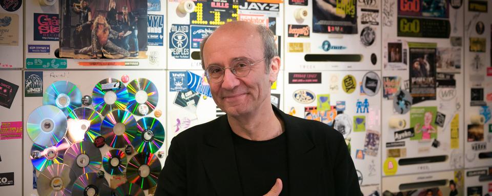 Philippe Geluck en visite à la RTS. [RTS - Marc Bertolazzi]