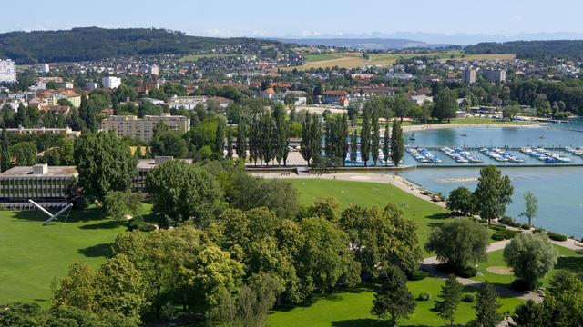 Vue du port de Bienne Biel. [Keystone - Martin Ruetschi]