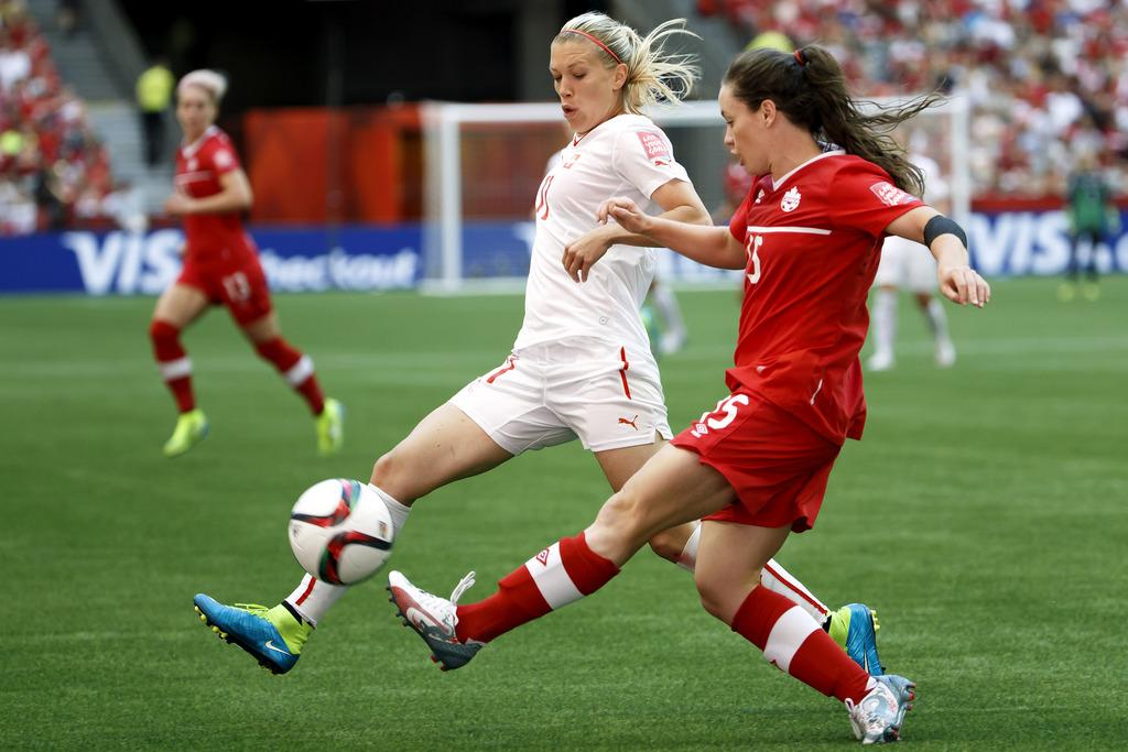 Lara Dickenmann quitte la Coupe du monde, sans avoir inscrit de but. [KEYSTONE - Salvatore Di Nolfi]