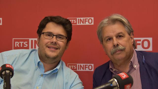 Jose Demétrio à gauche et Jean-Marie Chèvre (à dr.) [RTS - Gaël Klein]