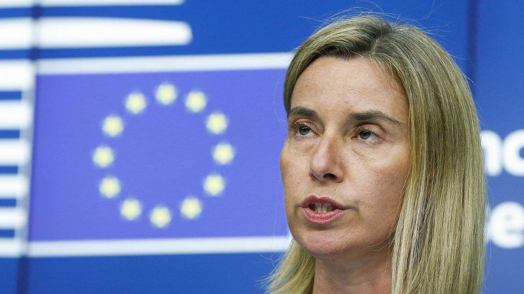 La haute représentante de l'Union européenne pour les Affaires étrangères Federica Mogherini. [EPA/Keystone - Julien Warnand]