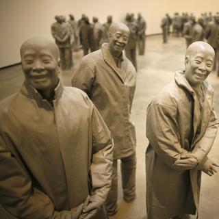 Sculptures de Juan Muñoz au Musée Guggenheim de Bilbao, mai 2008. [AFP - Rafa Rivas]