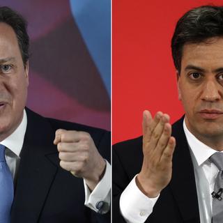David Cameron et Ed Miliband. [AFP - Adrian Denis]