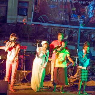 Le groupe Yegna lors d'un concert organisé en octobre 2014 à Addis Abeba, en Ethiopie. [CC BY-NC-ND 2.0 - UNICEF Ethiopia/Sewunet]