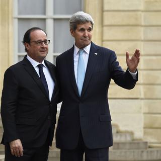 François Hollande a reçu John Kerry à L'Elysée. [AFP - Dominique Faget]