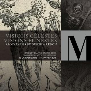 Affiche de l'exposition "Visions célestes, visions funestes". [institutions.ville-geneve.ch]