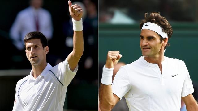 Djokovic et Federer en finale à Wimbledon, comme en 2014. Il s'agira de leur 40e duel. [A.Rain/G.Perry]