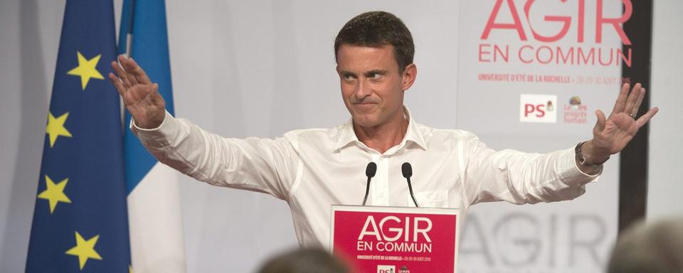 Manuel Valls lors de son discours de clôture de l'université d'été du PS.