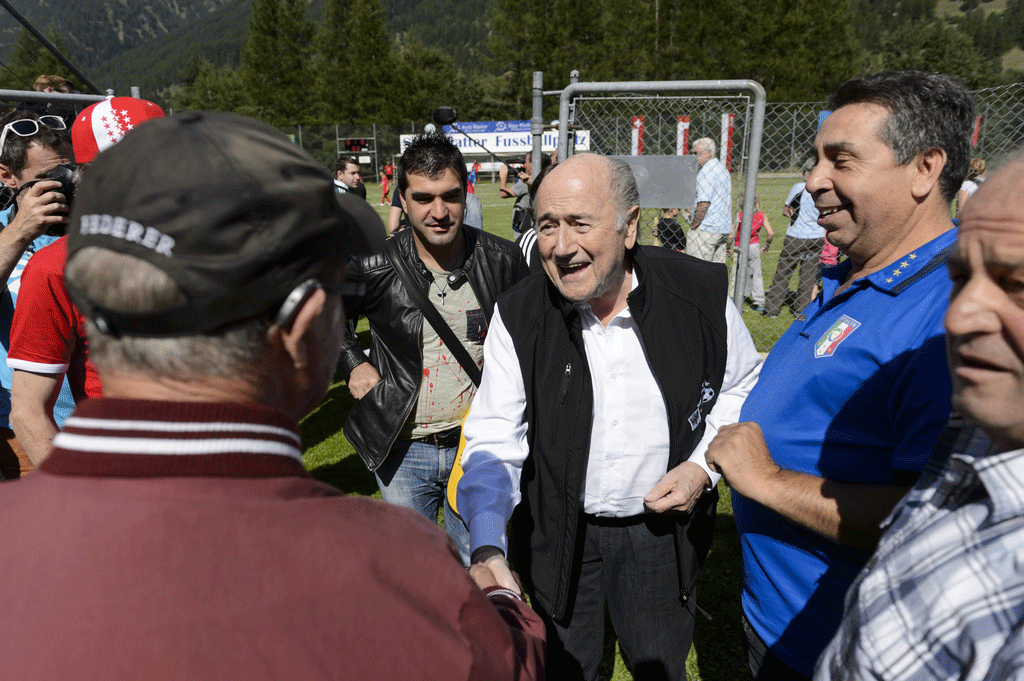 18ème tournoi de Sepp Blatter à Ulrichen. [Keystone - Laurent Gilleron]