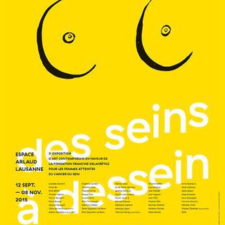 Affiche de l'exposition "Des Seins à Dessein". [musees.vd.ch/espace-arlaud]