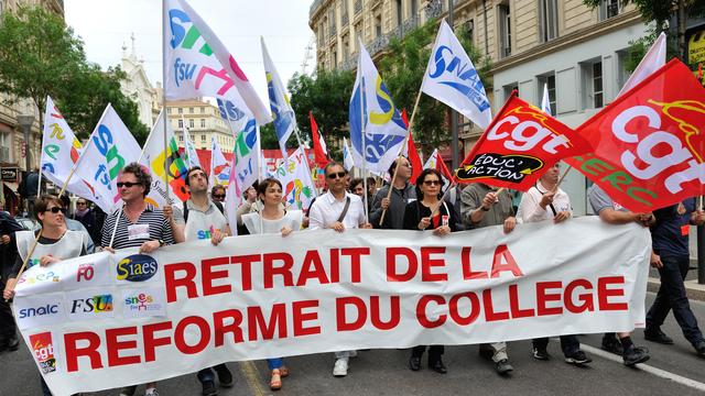 Manifesation contre la réforme du collège à Marseille, le 19 mai 2015. [Citizenside/AFP - Jean-François Gil]