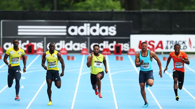 Adidas, qui sponsorise l'IAAF et plusieurs équipes nationales d'athlétisme, pourrait lui-aussi se retirer. [Getty Images/AFP - Al Bello]