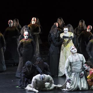 Photographie de la répétition générale du 17 janvier 2015 de l'opéra "Iphigénie en Tauride" au Grand Théâtre de Genève. [GTG - Carole Parodi]