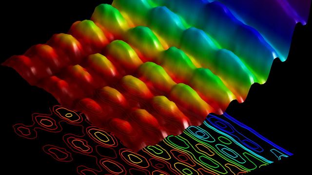 Le cliché de la lumière révélant ses deux visages: onde et particule. [© Fabrizio Carbone/EPFL]