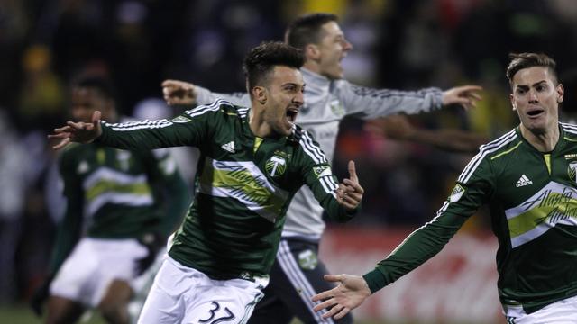 La joie des Timbers après leur victoire. [Paul Vernon]