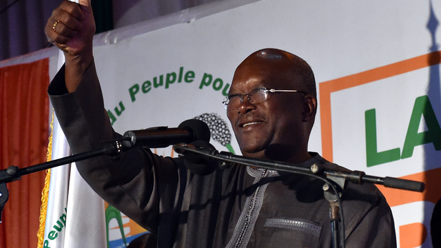 Roch Marc Christian Kaboré a remporté les élections présidentielles au Burkina Faso dès le premier tour, en devançant largement ses adversaires. [AFP - Issouf Sanogo]