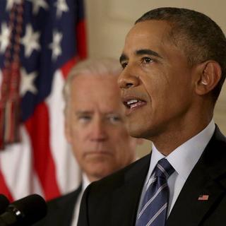 Barack Obama salue lui aussi un accord "historique". [AP/Keystone - Andrew Harnik/pool]