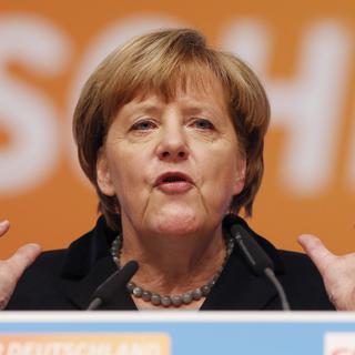 Angela Merkel a parlé d'un défi "historique" pour l'Union européenne. [Michael Probst]