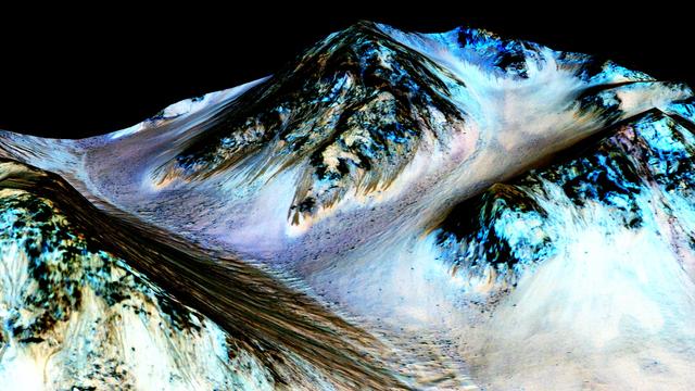 Il est largement admis que Mars a possédé dans le passé de l'eau en abondance sous forme liquide. [NASA/JPL/University of Arizona]