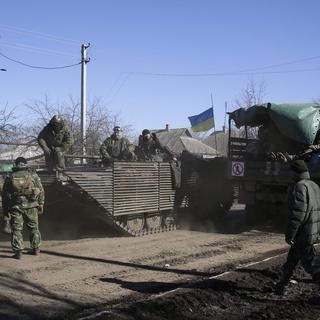 Soldats de l'armée ukrainienne près de Lugansk. [Anastasia Vlasova]