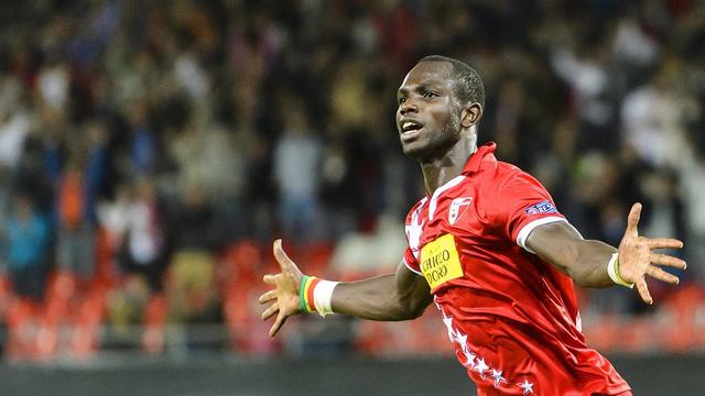 Moussa Konaté n'a pas manqué ses débuts européens avec le FC Sion. [Keystone - Olivier Maire]