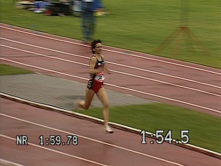 Sandra Gasser bat le record suisse du 1500 mètres début 1987. [RTS]