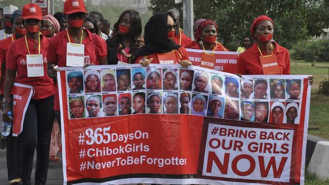Un an sans nouvelles des 219 lycéennes enlevées par Boko Haram [key - EPA/STR]