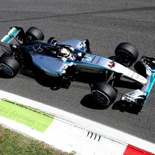 Le Britannique Lewis Hamilton au Grand Prix d'Italie, ce samedi 5 septembre. [Keystone - Alessandro Trovati - AP Photo]