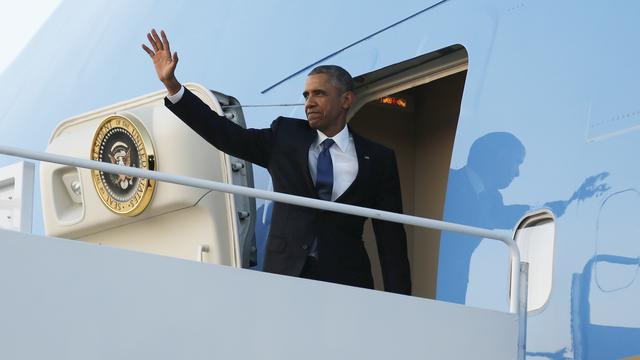 Barack Obama lors de son départ depuis les Etats-Unis jeudi. [Reuters - Jonathan Ernst]