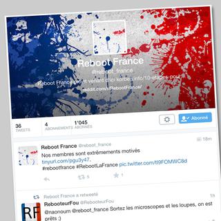 Page Twitter de Reboot France.